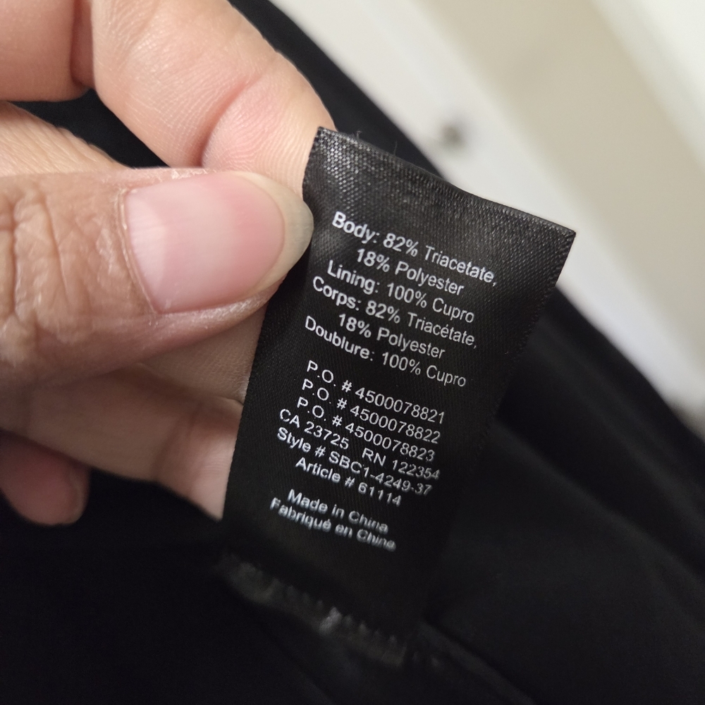 Aritzia Babaton Black Power Blazer | Open Front Tailored Career Office Jacket - Picture 7 of 9